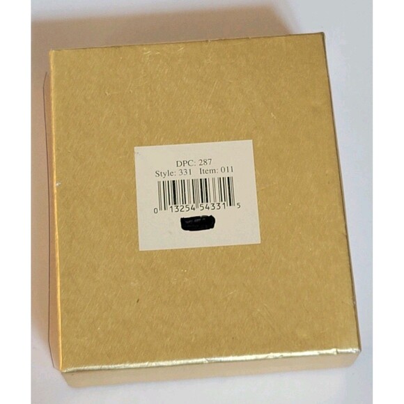 Vintage Enamel Christmas brooch pin Happy Holidays Holly Leaf banner boxed - Picture 8 of 8